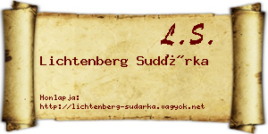 Lichtenberg Sudárka névjegykártya